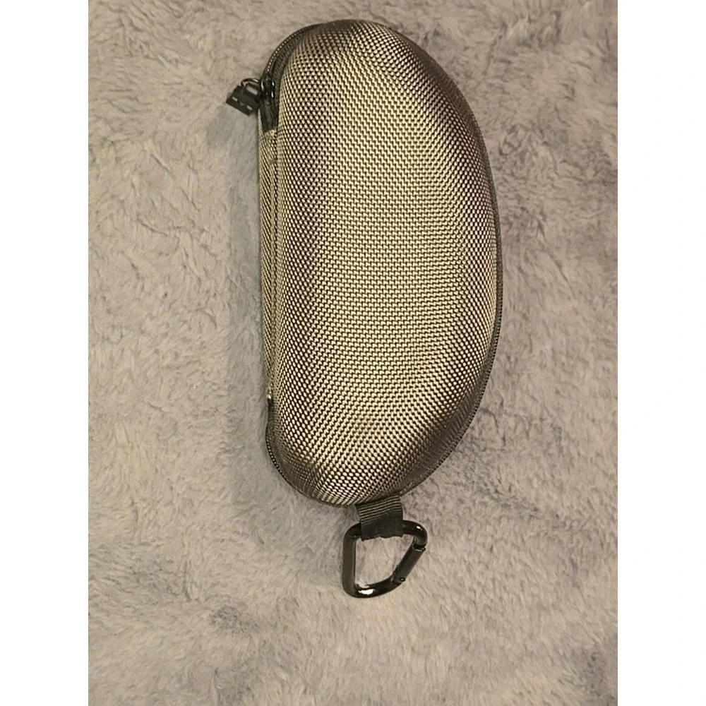 Hurley‎ X Sunglasses Case Gray Black Semi-Hard Protective Zipper Case Only EUC